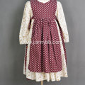 Boutique cotton floral polka dots girl dress